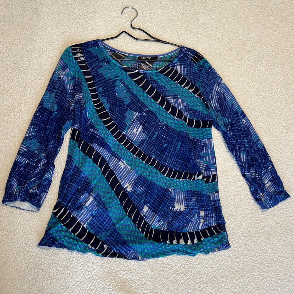 Nic+Zoe Blue Top